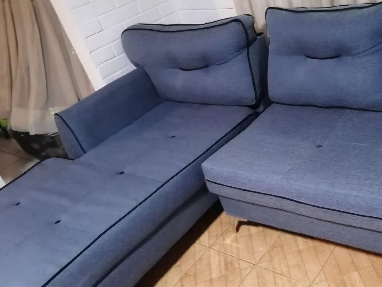 Sillón en L Gris Moderno - Después