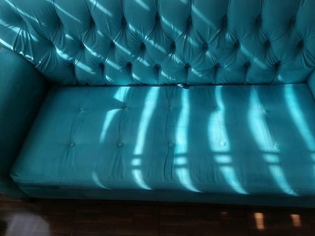 Sillón Capitoné Turquesa - Después